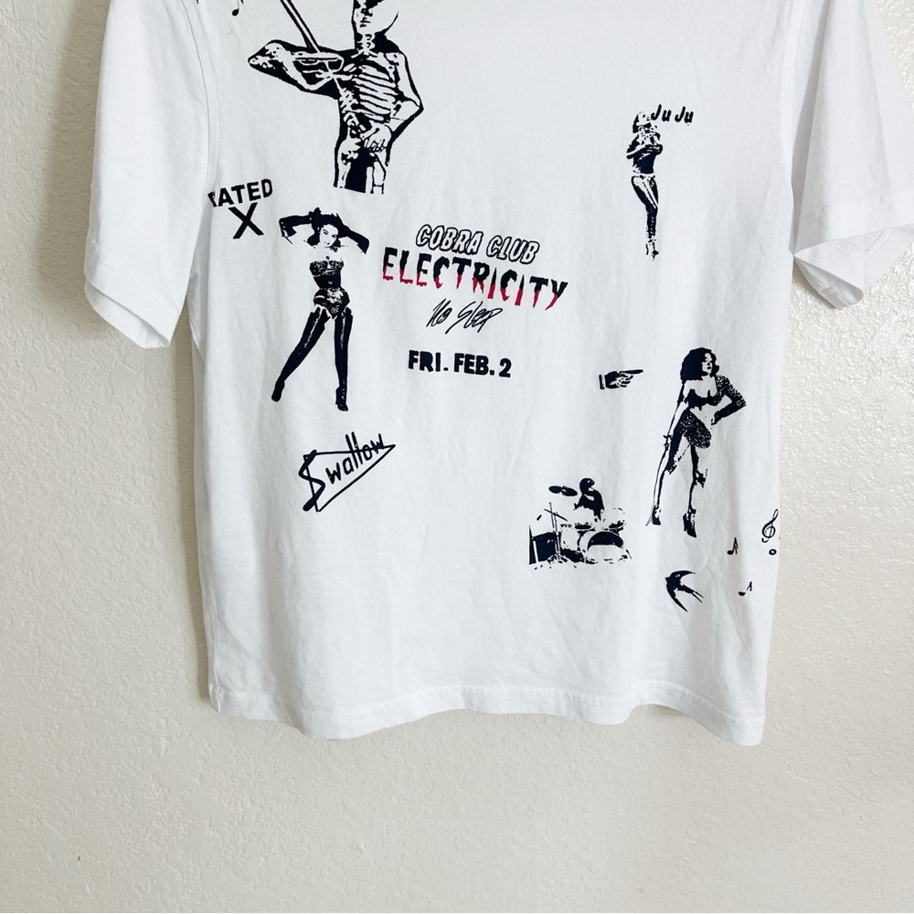 Alexander McQueen MCQ Cobra Club white T-shirt size M - Picture 7 of 8